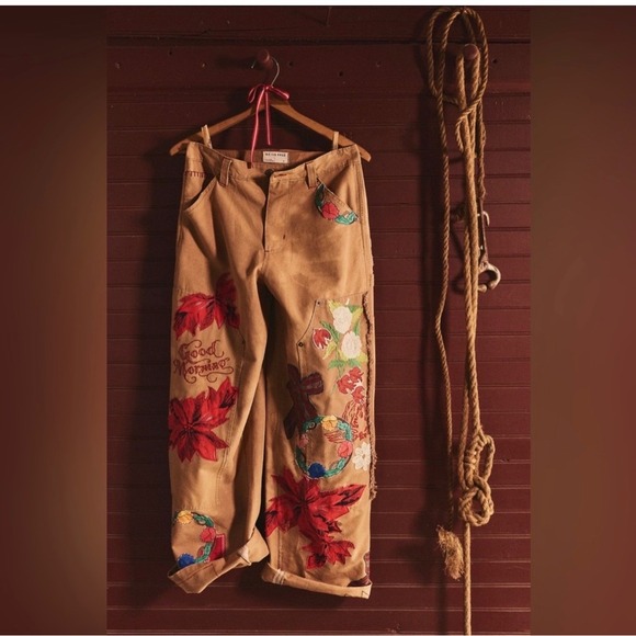 Free People Pants - We The Free Bright Time Craft Pants Sz 10 New NWT cotton
